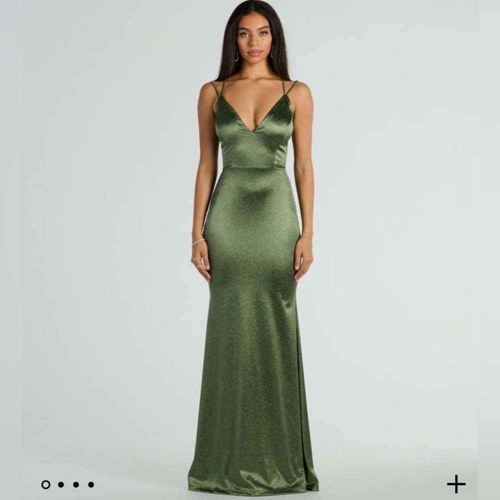 Macy Lace Up Slim Glitter Satin Formal Dress - Never Worn! Tags On! Brand New!